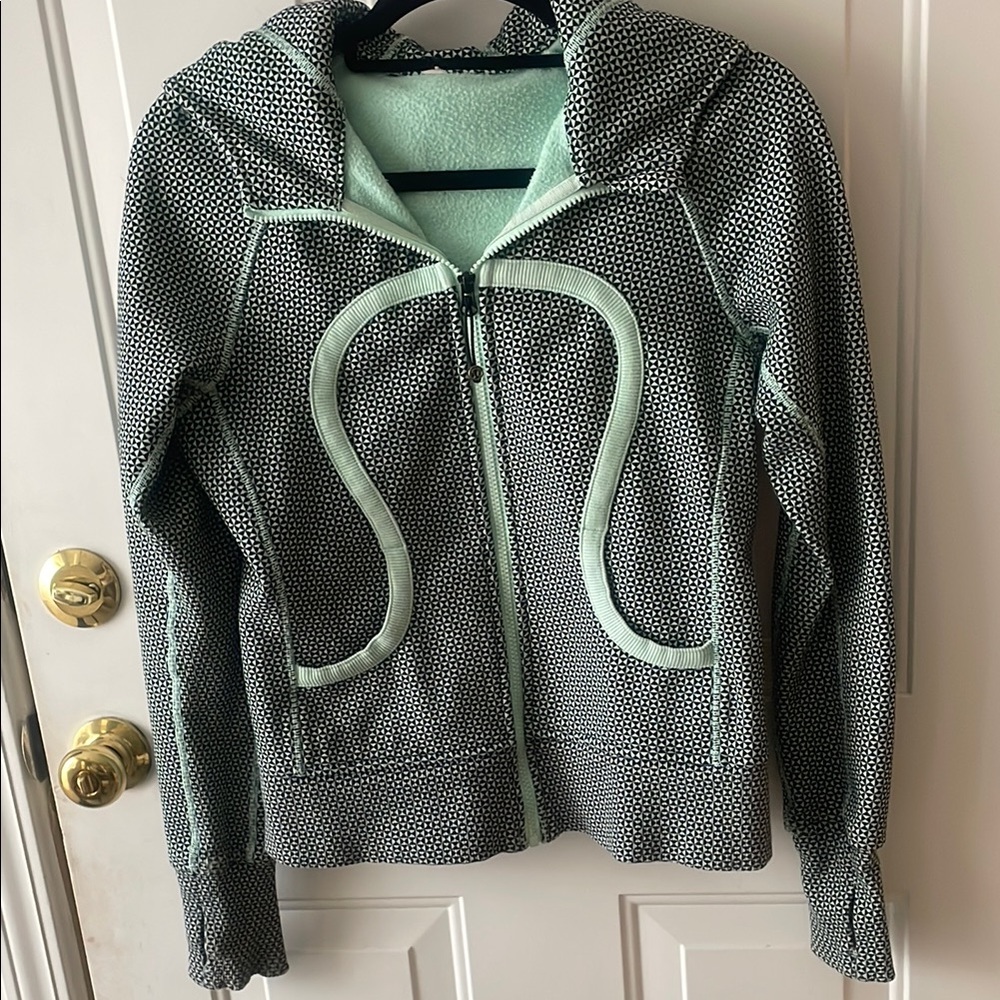 lululemon athletica Black and Green Utility Jacket with Hood